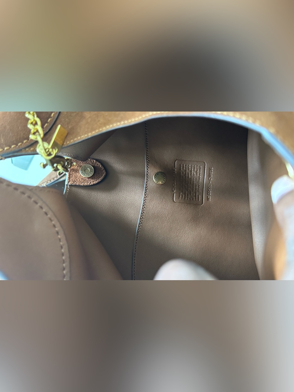 Coach Brooklyn 39 in Warm Brown Suede Hobo Bag - Picture 5 of 8